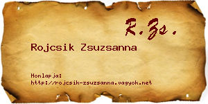 Rojcsik Zsuzsanna névjegykártya