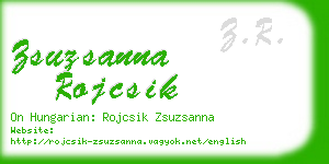 zsuzsanna rojcsik business card